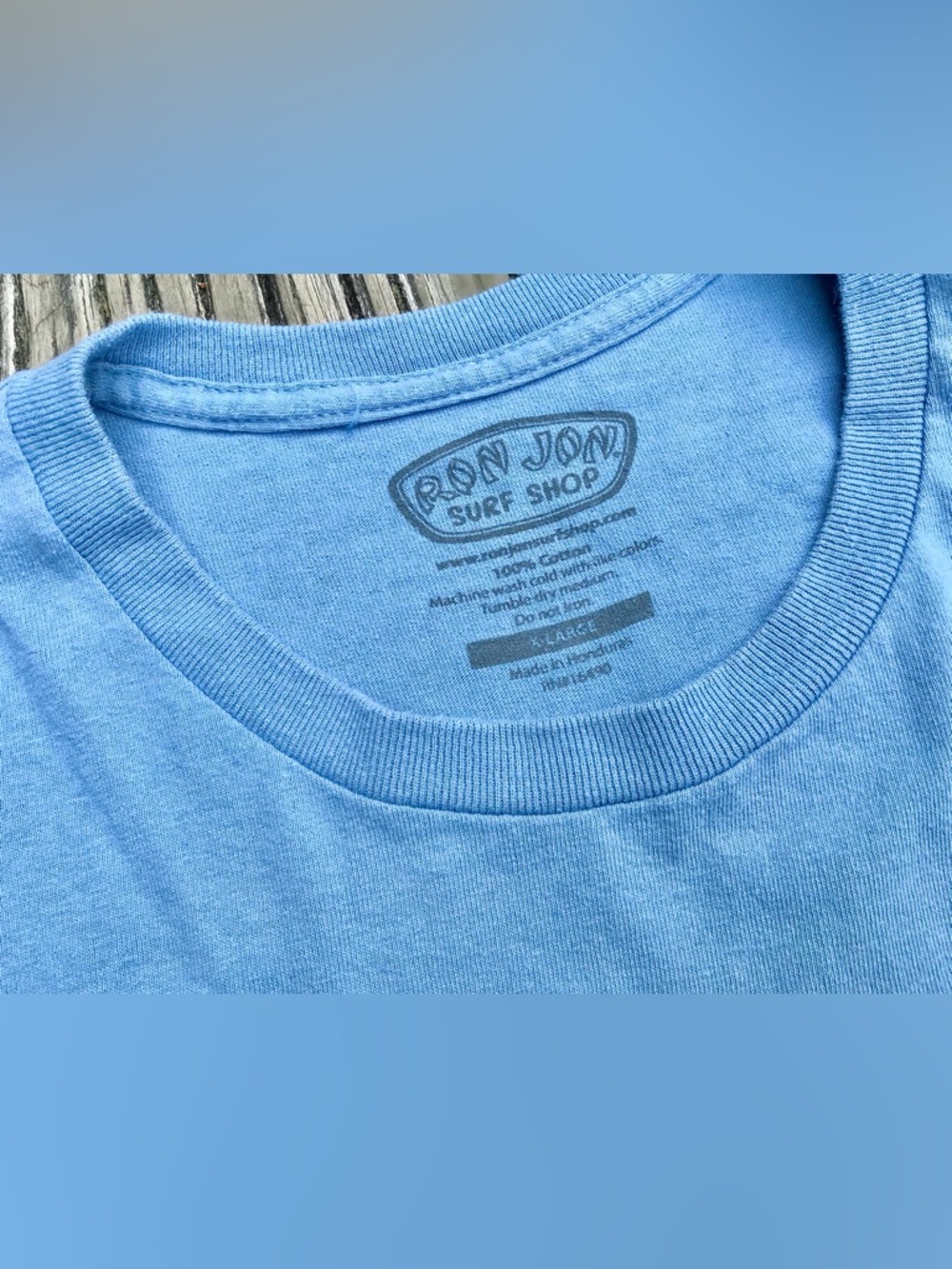 Mens XL RON JON SURF SHOP Blue Octopus Graphic Tee Shortsleeve Tshirt - Picture 5 of 7